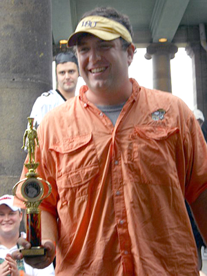 Theard with Jones Walker's trophy.
